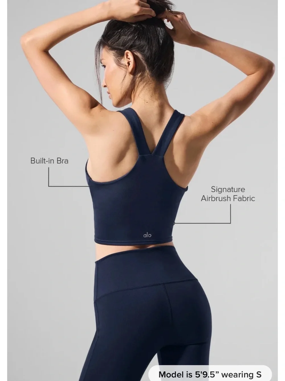 ALO Yoga Navy Airbrush Tank